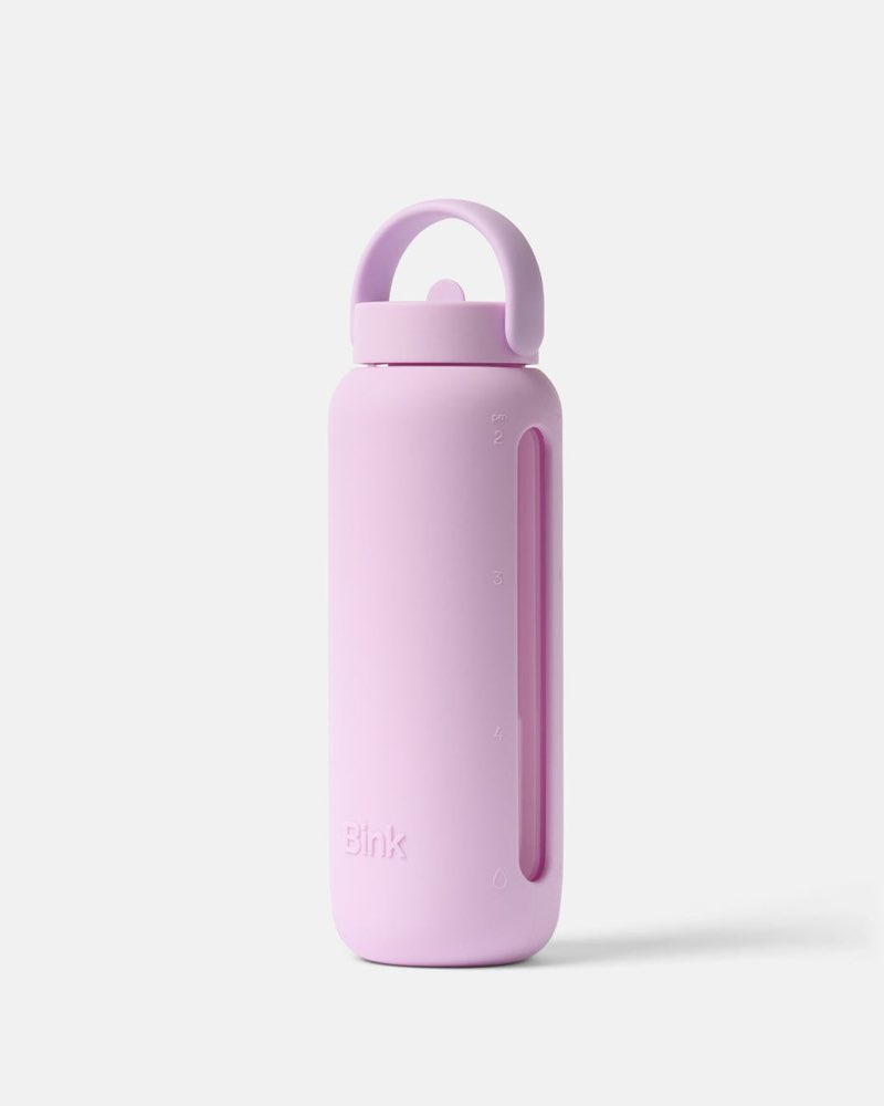 flip cap day glass bottle 21 oz (pink)