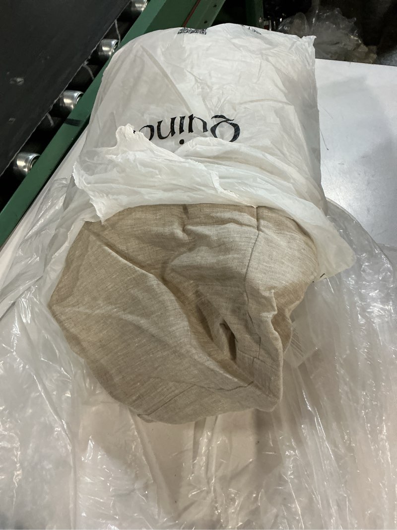 Condition photo showing Good Condition for european linen duvet cover set, king/cal king, natural chambray