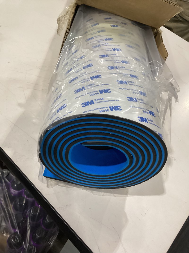 Condition photo showing Good Condition for Fullfire EVA Foam Boat Flooring with 3M Self-Adhesive Backing, Marine Decking Faux Teak Deck Sheet for Jon Boats Pontoon Boat Yacht RV Jet Ski Kayak Floor 96"x47"/35"/23.5"/15.5", 47"x15.5" Blue With Black Lines 94" x 35"