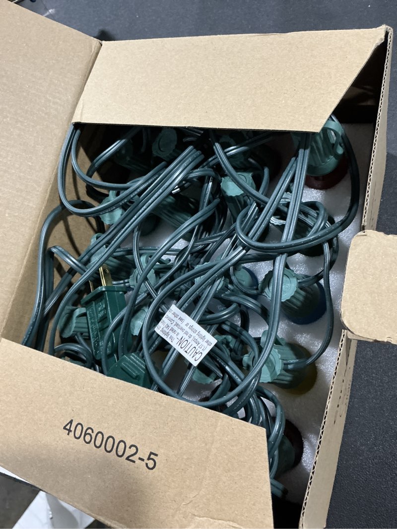 Condition photo showing Good Condition for Christmas Pathway Lights Outdoor, 25.7 Feet C9 Lights with 20 Multicolor Bulbs and Stakes, Connectable Outdoor Christmas Decorations Outside Yard Walkway Sidewalk Holiday