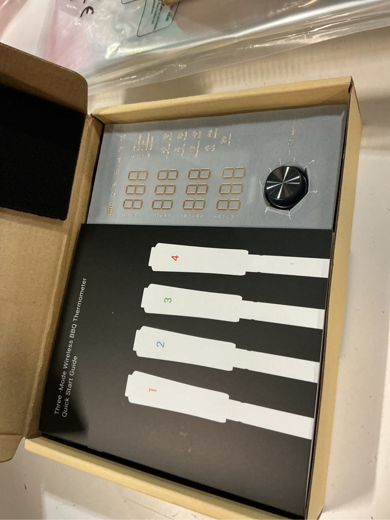 Condition photo showing New/Like New for Wireless Meat Thermometer with APP Control?4 Probes Meat Thermometer Digital, Unlimited Range WiFi & Bluetooth Meat Thermometerfor for Rotisserie?Grill?Oven?Smoker?BBQ, Air Fryer