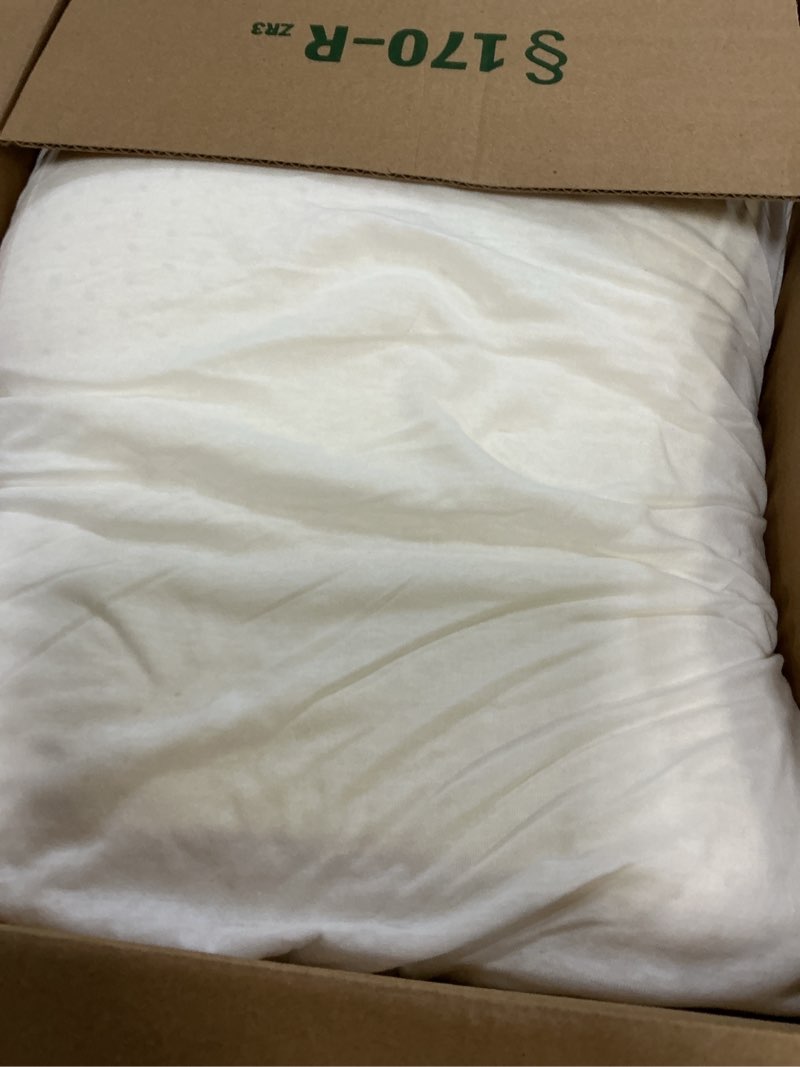 Condition photo showing As Is for 100% Natural Talalay Latex Pillow Sleeping Bed Pillows, Extra Soft Luxury Queen Pillow, Perfectly Aligns for Side/Back Pain, Stomach, Neck, Removable Breathable Cotton Cover (Queen Size) Queen (Medium)