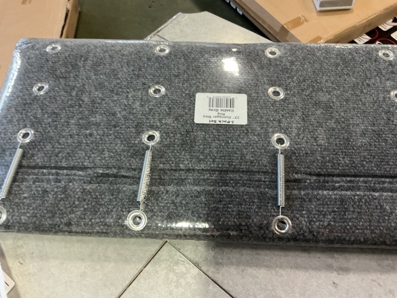 Prest-O-Fit 3-Pack 2-4079 Outrigger Jumbo RV Step Rug Castle Gray 23 in. Wide