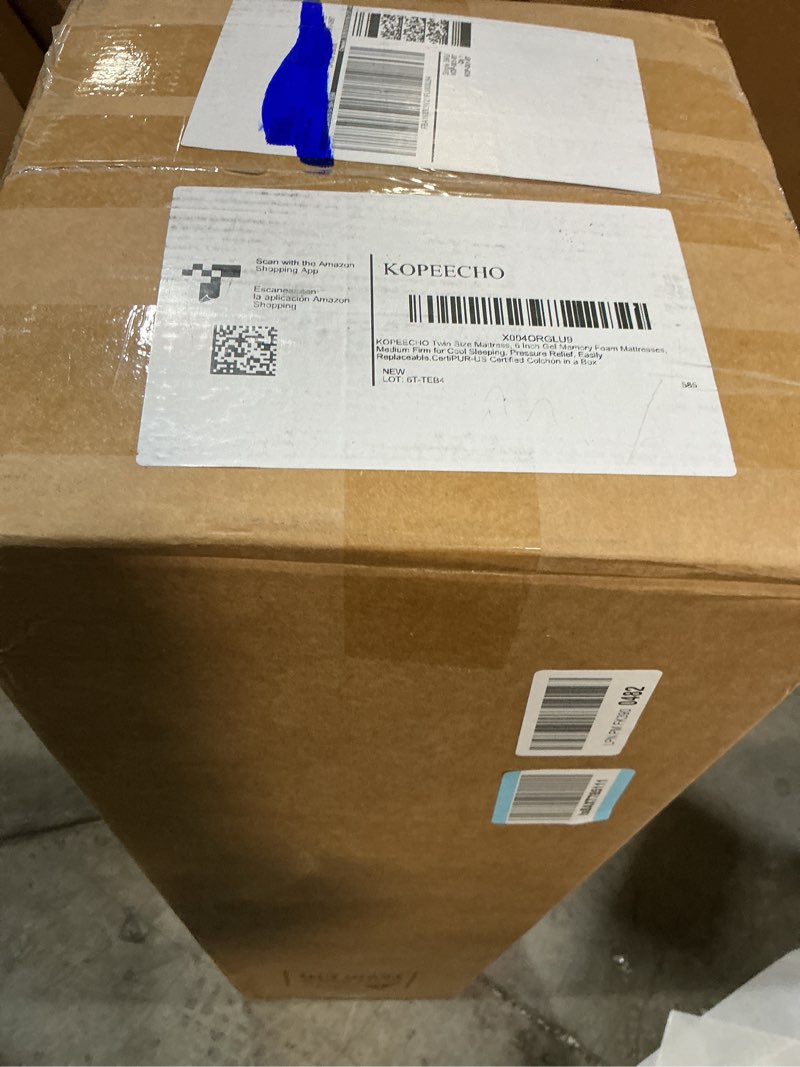 Condition photo showing New/Like New for Twin Size Mattress, 6 Inch Gel Memory Foam Mattresses, Medium Firm for Cool Sleeping, Pressure Relief, Easily Replaceable,CertiPUR-US Certified Colchón in a Box Twin 6 Inch