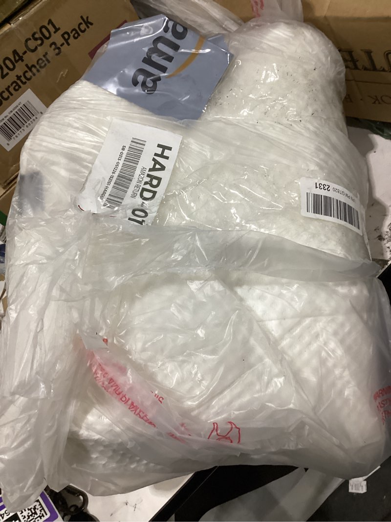 Condition photo showing As Is for osteo cervical pillow for neck pain relief, hollow design odorless memory foam pillows with cooling case, adjustable orthopedic bed pillow for sleeping, support for side back sleepers queen(25.5*16.5*5.2/4.1 inches) white