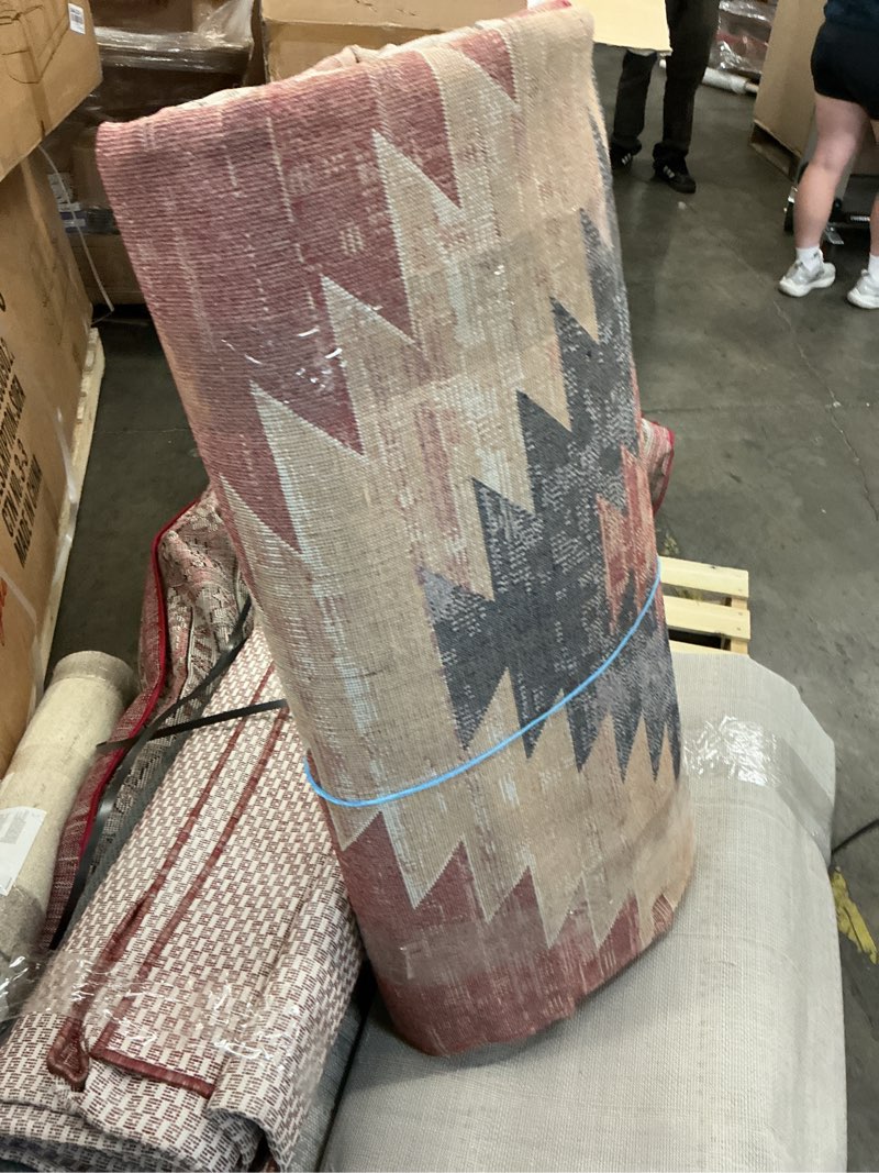 Condition photo showing As Is for safavieh kilim 177 blue/rust bohemian similar