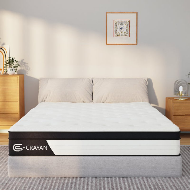 Full Mattress, 12 Inch Hybrid Mattress in a Box, Memory Foam Pocket Springs Mattress with Motion Isolation and Pressure Relieving, Edge Support, CertiPUR-US