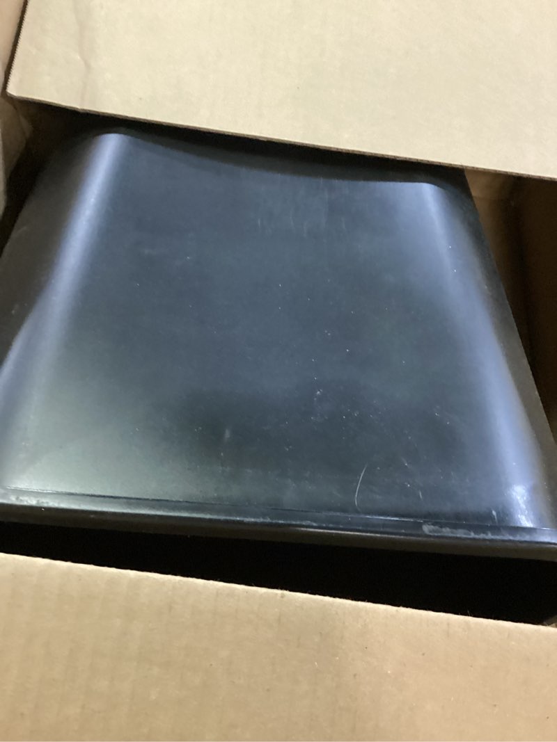 Condition photo showing Good Condition for rubbermaid commercial wastebasket trash container, 41qt/10.25 gal, plastic, black, stackable trash can for bedroom/bathroom/office, fits under desk/sink/cabinet 41 quarts black 1