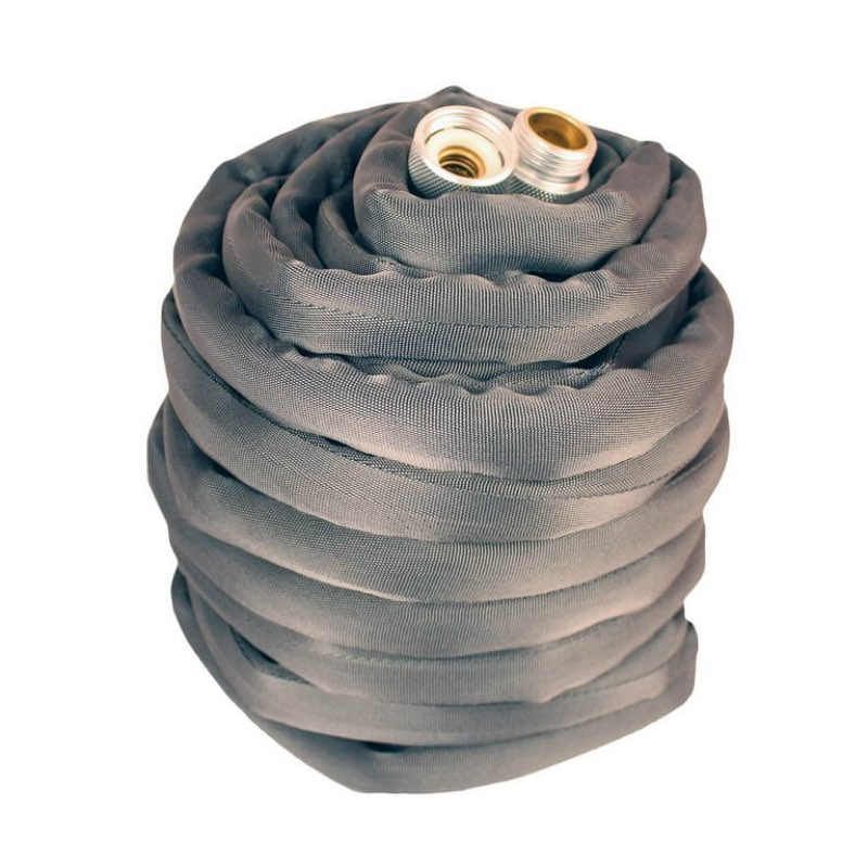 apex zero-g 4001-100 garden hose, 5/8 in, 100 ft l, coupling, fiber, gray