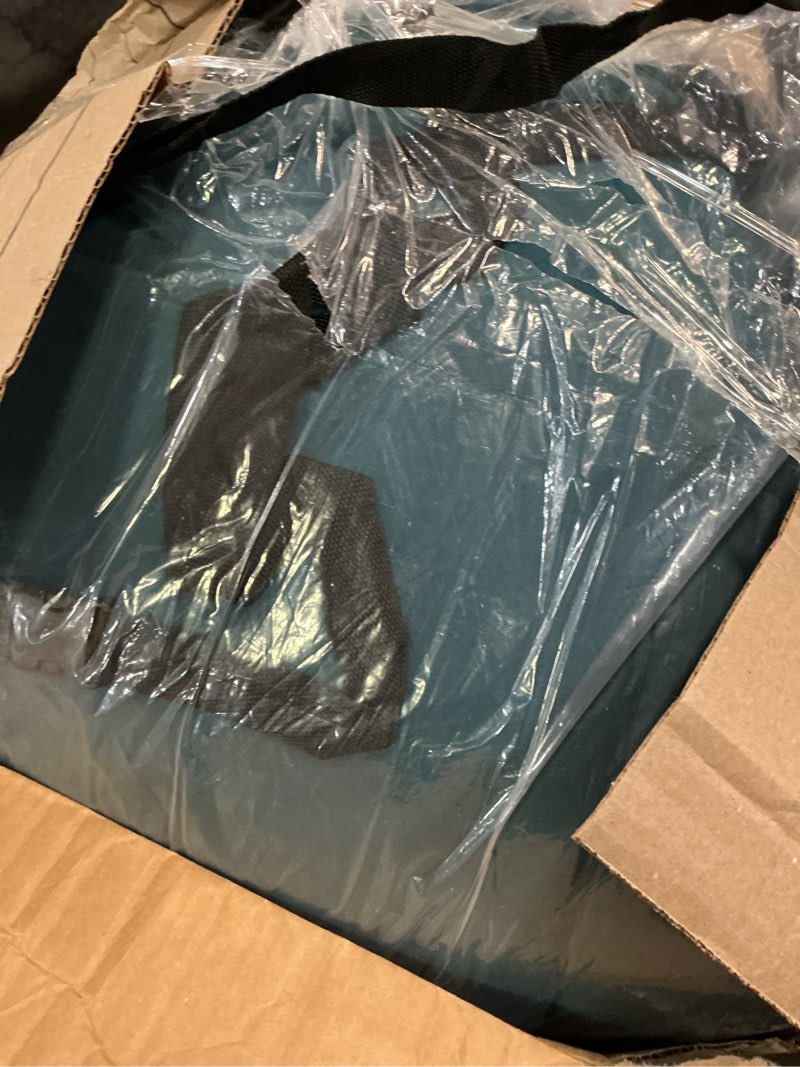 Condition photo showing As Is for MAXYOYO Futon Mattress, Padded Japanese Floor Mattress Quilted Bed Mattress Topper, Extra Thick Folding Sleeping Pad Breathable Floor Lounger Guest Bed for Camping Couch, Bluestone, Queen Square Bluestone Queen