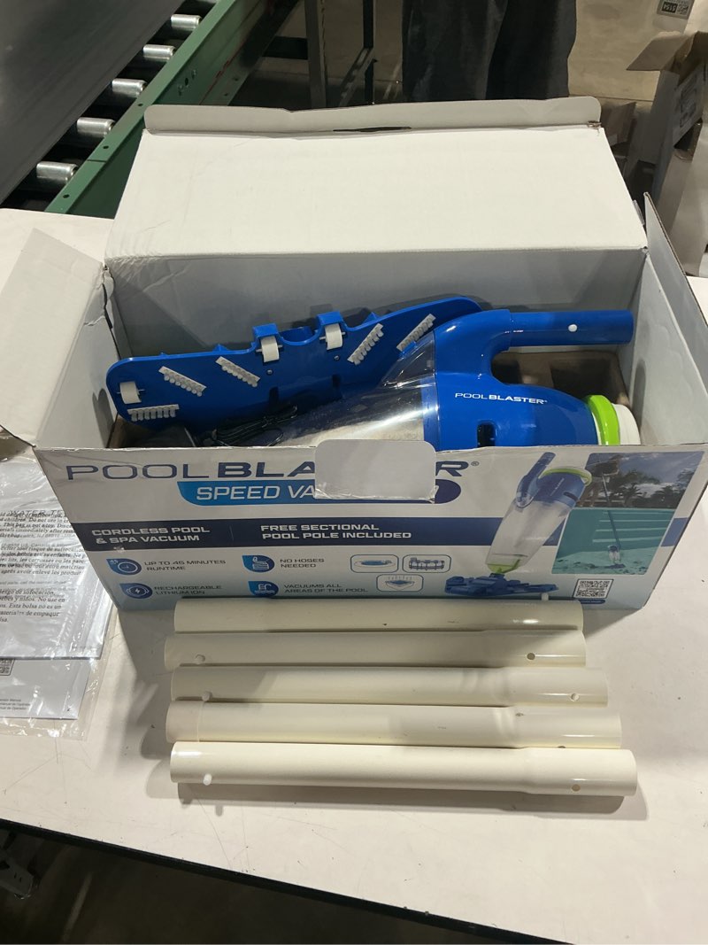 Condition photo showing Good Condition for water tech's pool blaster speed vac turbo cordless rechargeable handheld, swimming pool and spa vacuum cleaner with sectional pool pole