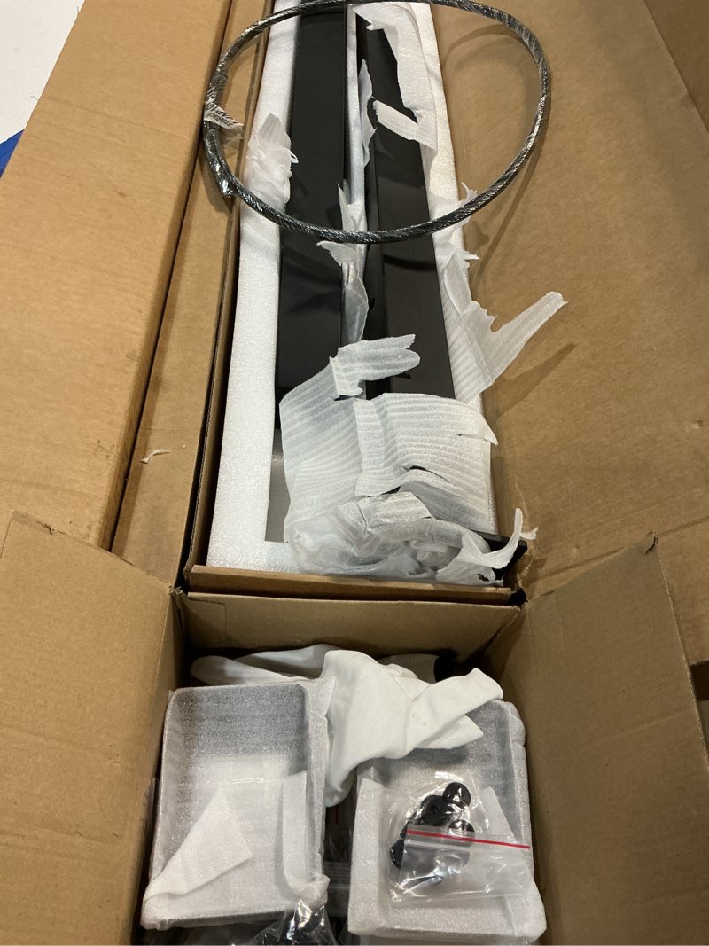Condition photo showing Good Condition for 36" swageless 2-4ft black complete cable railing system post kit with handrail cuttable, t304 stainless steel, modular pre-cut 1/10" cable railing kit with level post easy diy for deck porch level kit-02-04ft