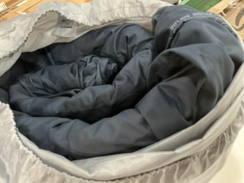 Condition photo showing As Is for (similar)twin air mattress with built in pump, 18 raised thick inflatable bed, 440lb comfort support, inflatable blow up mattress with carry bag for camping, fast self-inflating air bed for guest&home