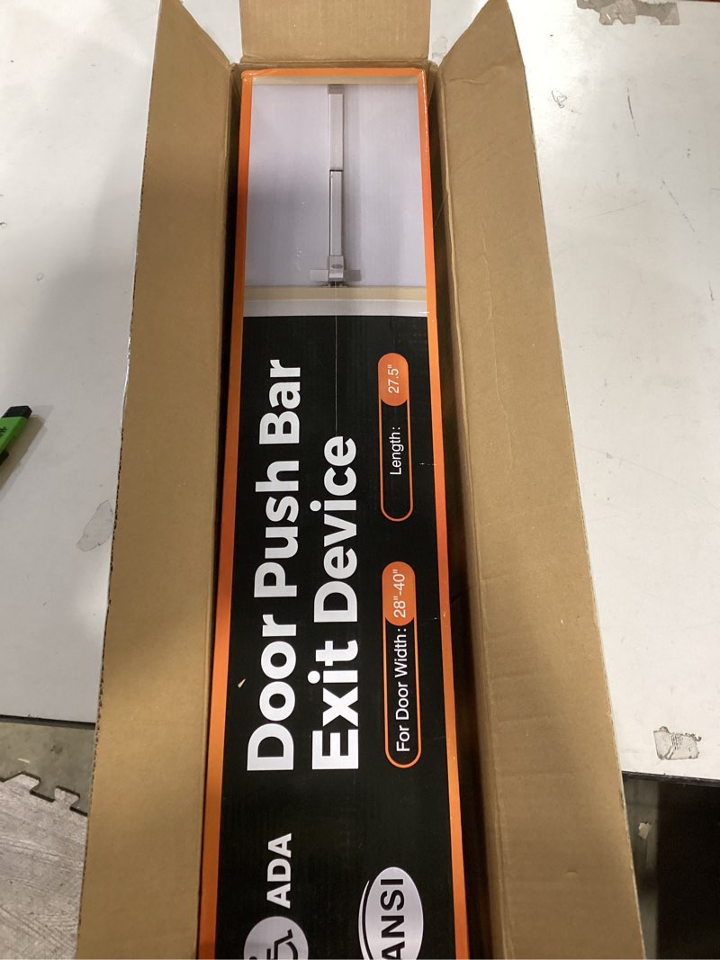 Condition photo showing New/Like New for BEAMNOVA Vertical Rod 27.5 Inch Door Panic Bar Exit Device Commercial Door Push Bar Lock Set Gate Roller Strike Plate End Cap Emergency Accessories Metal Parts, Black 27.5 inch Black