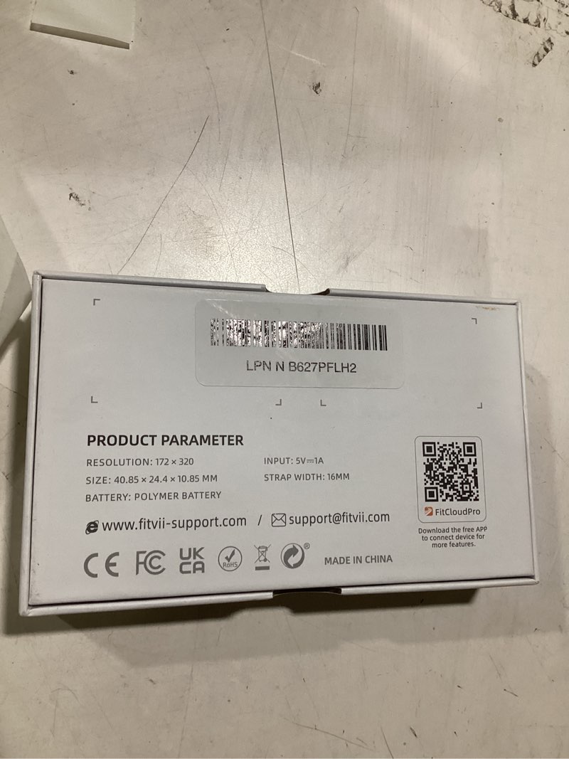 Condition photo showing Good Condition for fitvii fino 2 slim fitness tracker, smart watch with blood oxygen, sleep monitor, 24/7 heart rate & blood pressure, ip68 waterproof health activity trackers with calories step counter for women men black