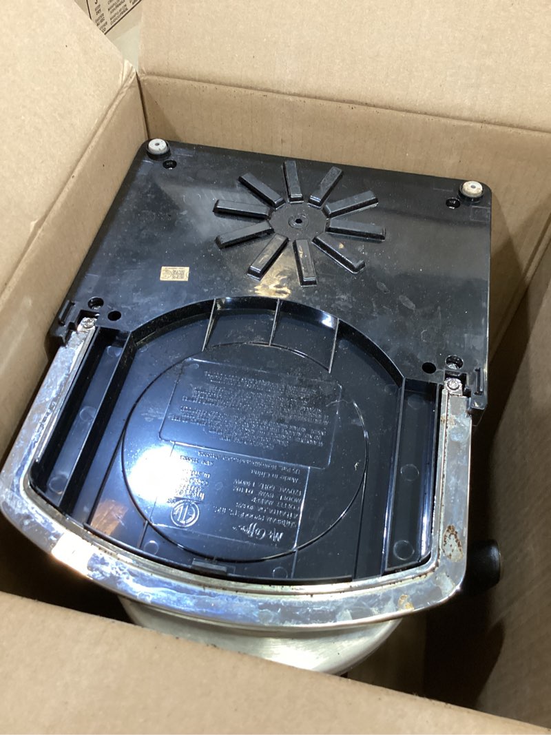 Condition photo showing As Is for mr. coffee® 5-cup mini brew switch coffee maker, black black 5-cup coffee maker