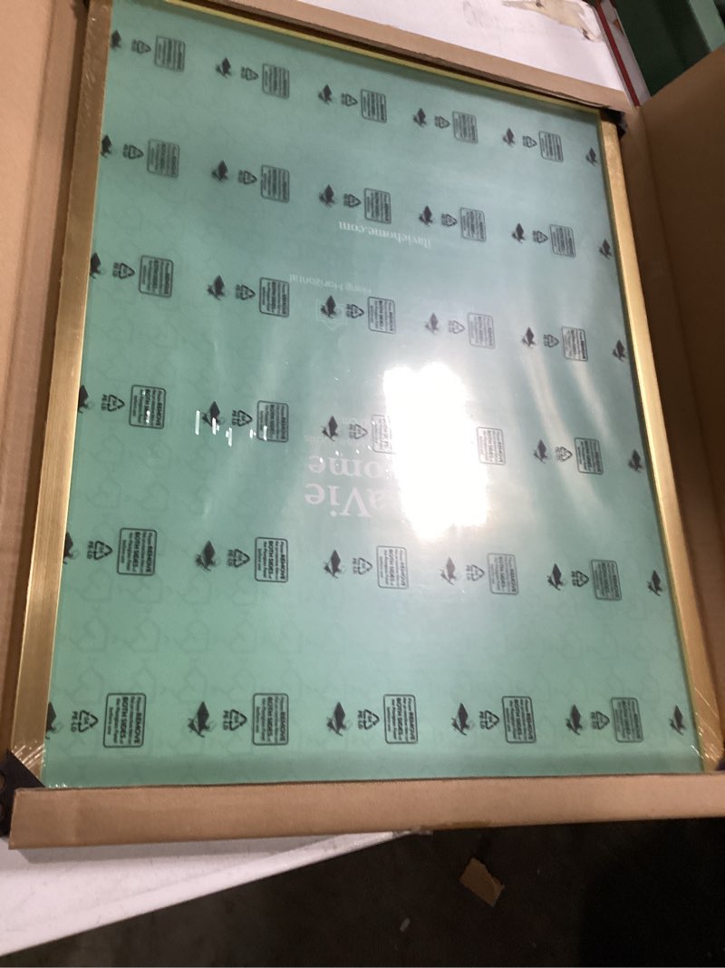 Condition photo showing Good Condition for lavie home 18x24 picture frame for wall display, 18x24 gold picture frame with hd plexiglas, 18 x 24 poster frame 1 pack, display frame for vertical or horizontal, classic collection