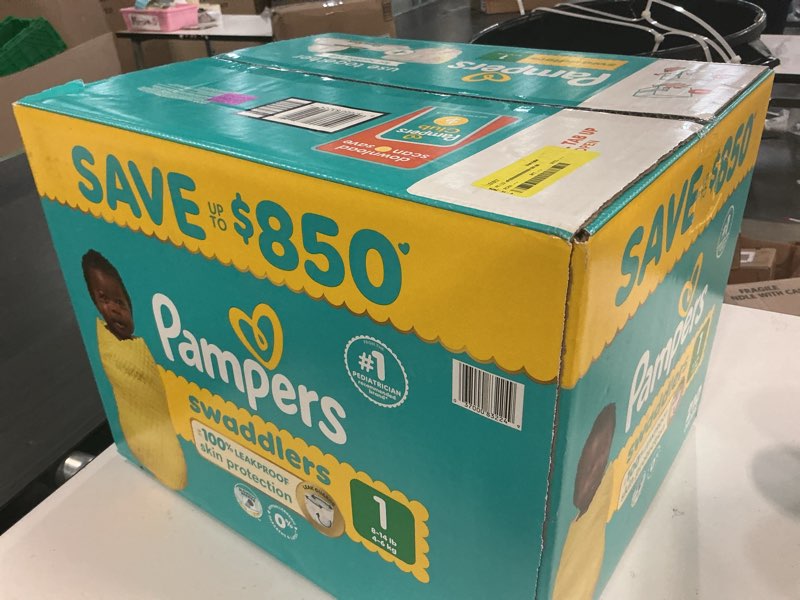 Condition photo showing New/Like New for pampers swaddlers diapers, size 1 (8-14 pounds), 210 count