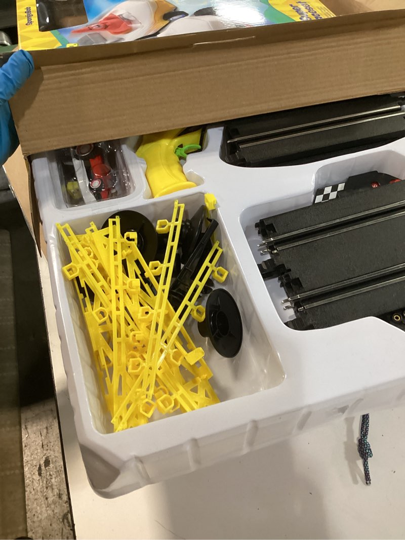 Condition photo showing Good Condition for NKOK SpongeBob Hot Rod Boat Slot Car Race Set 2531, Contains 8 Feet of Track, Dual Players, Great Item for Kids to Play with, Features a Lap Counter, Ages 6 and up