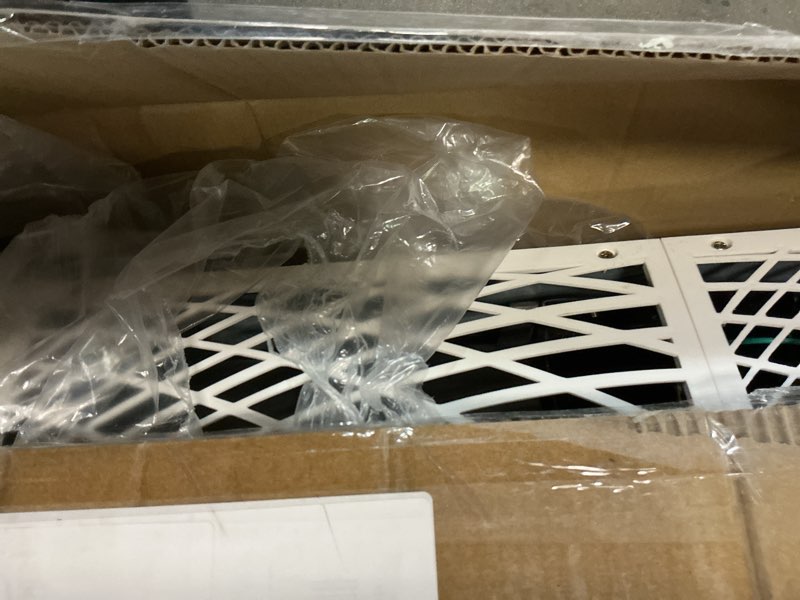 Condition photo showing As Is for wall mounted air curtain fan - white 36 inch air door - ul certified commercial super power indoor over door fan with heavy duty door limit switch by durasteel aerial titan-2 titan-2 36" (inch) white fan