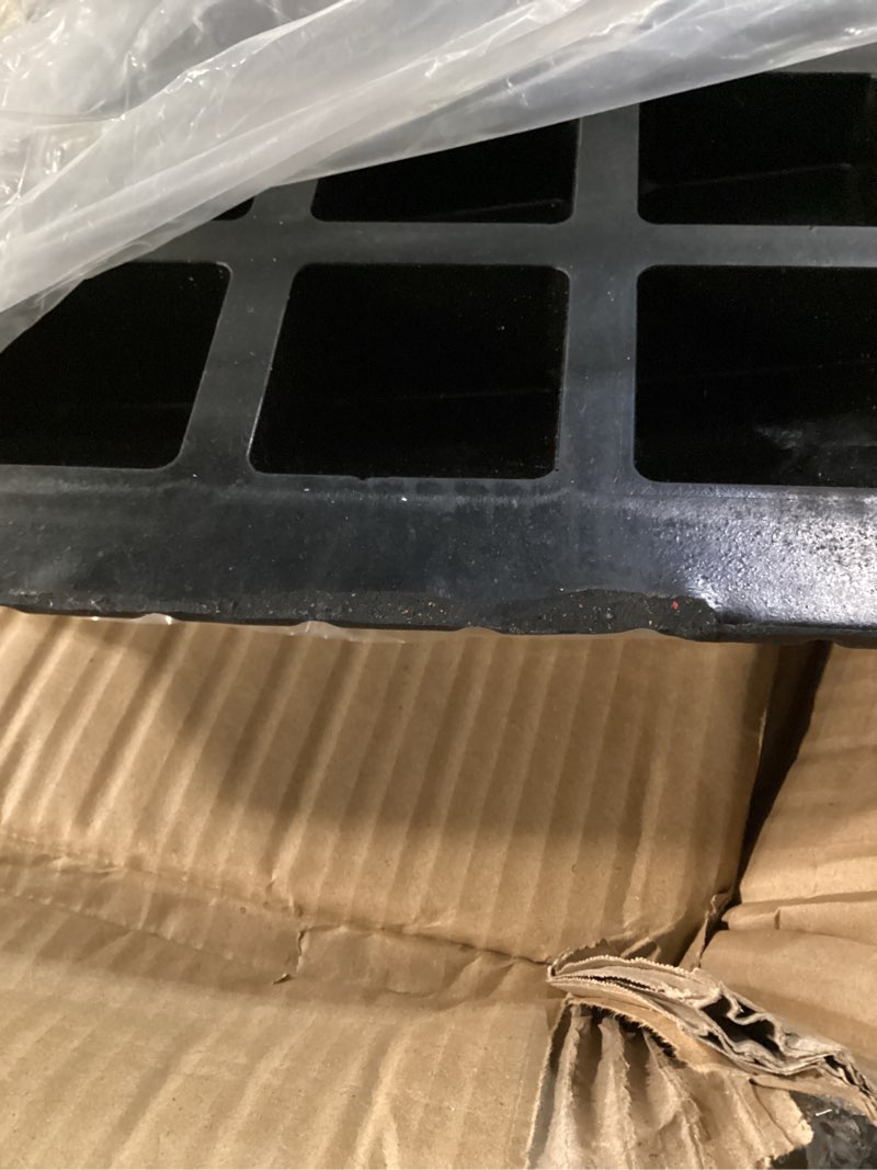 Condition photo showing Good Condition for 3" rise threshold ramps doorway, wheelchair ramp with non-silp surface, 4400 lbs capacity, solid and portable, for steps, driveway and curb black 35.5" x 18.3" x 3"