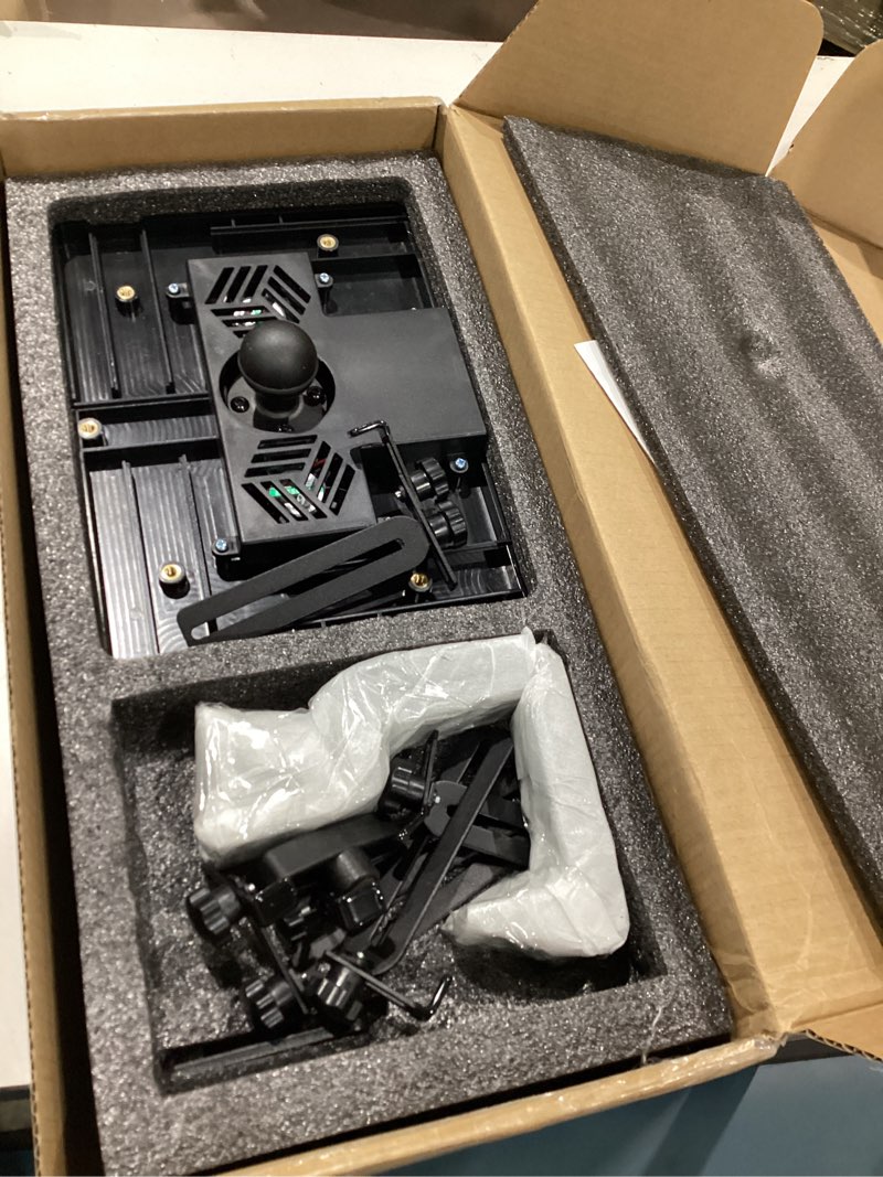 Condition photo showing Good Condition for melipron truck laptop mount for cars, vans, vehicles, no-drill computer stand with adjustable height, full motion swivel, heavy-duty laptop holder for mobile work universal vehicle