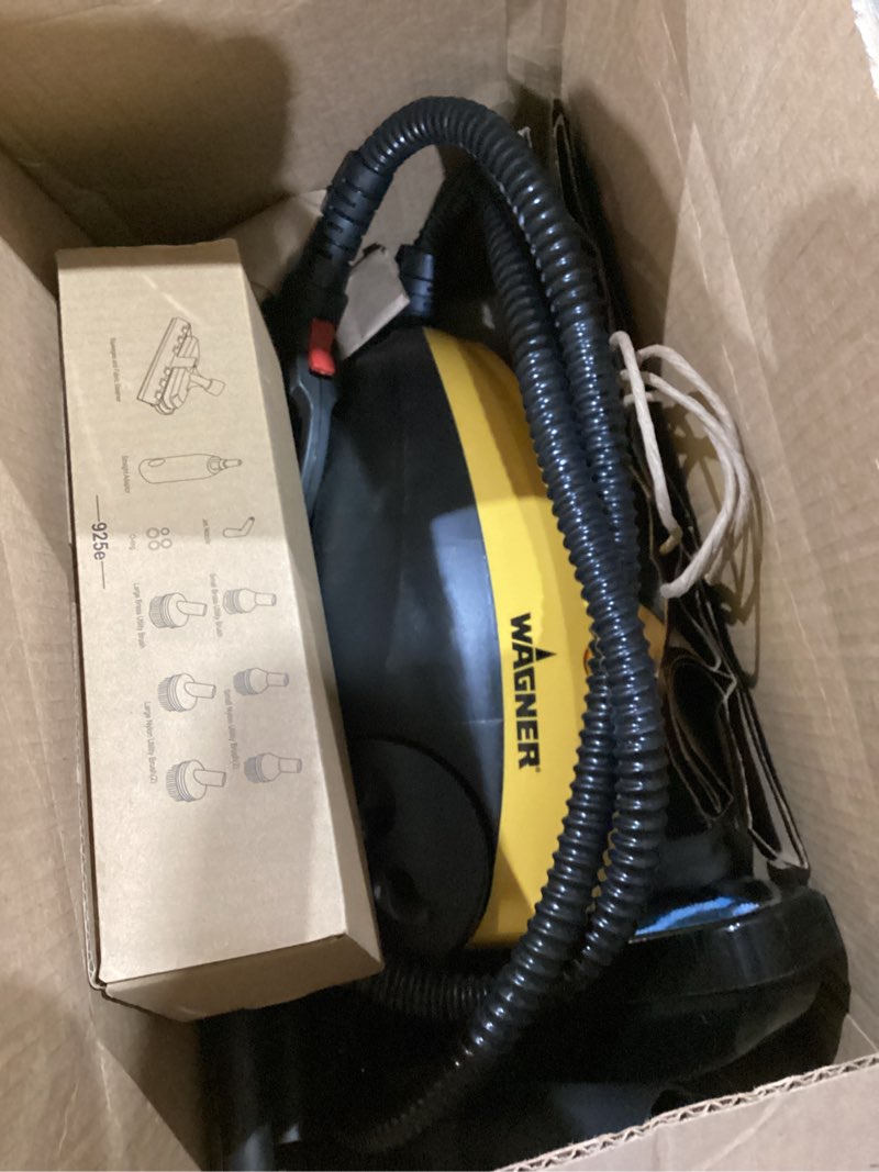 Condition photo showing As Is for POSSIBLE MISSING PARTS. Wagner Spraytech C900054 905e AutoRight Multi-Purpose Steam Cleaner, 12 Accessories Included, Power Steamer for cleaning, Color May Vary 905 Steam