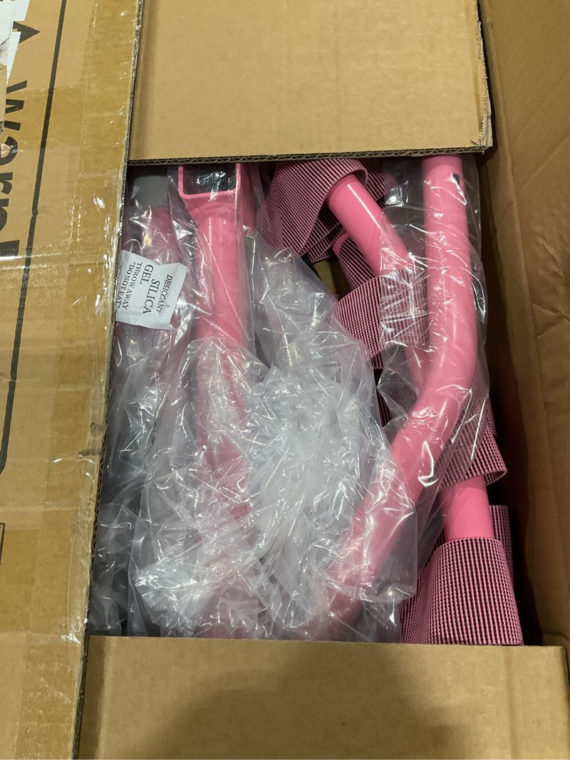 Condition photo showing New/Like New for Foldable Mini Trampoline, 40" Rebounder Trampoline for Adults & Kids, 450lbs Capacity with T-Shaped Adjustable Bar, Indoor Fitness Workout Exercise Equipment Pink