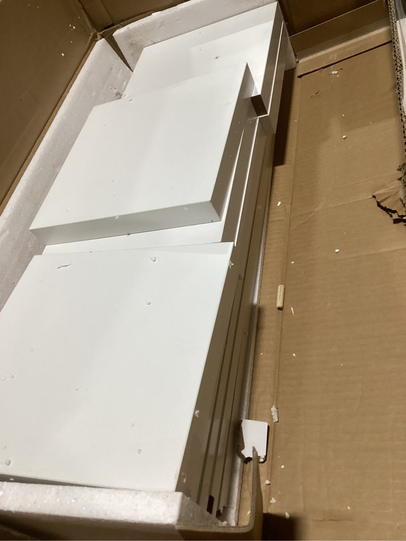 Condition photo showing Good Condition for Versatile 7 Tier Wall Shelf Unit,White Lack Wall Shelf,Display Floating Shelf with LED Remote Control Light 7 Tier White