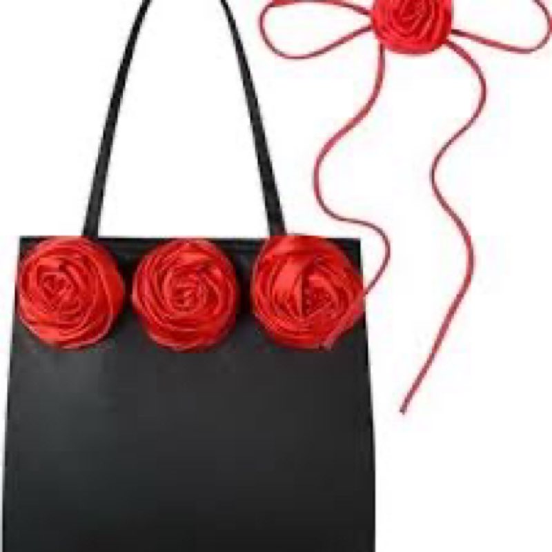 Handmade Satin Floral Bag 