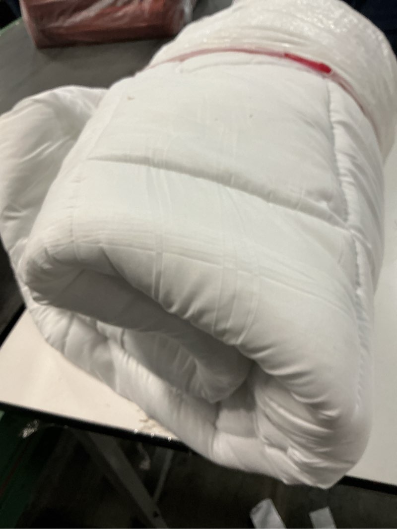 Condition photo showing As Is for Ultra Soft Queen Size Mattress Topper - Viscose Made from Bamboo Pillow Top Mattress Pad for Back Pain Relief - Naturally Cooling for Hot Sleepers, Green