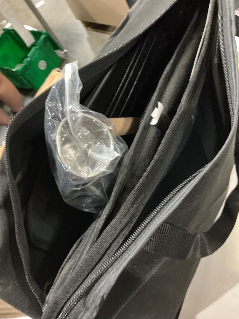 Condition photo showing As Is for petsfit bird carrier with shade cover,adjustable height standing perch and great ventilation, fit for medium/large sized birds(large, grey1) 14"l x 12"w x 20"h grey