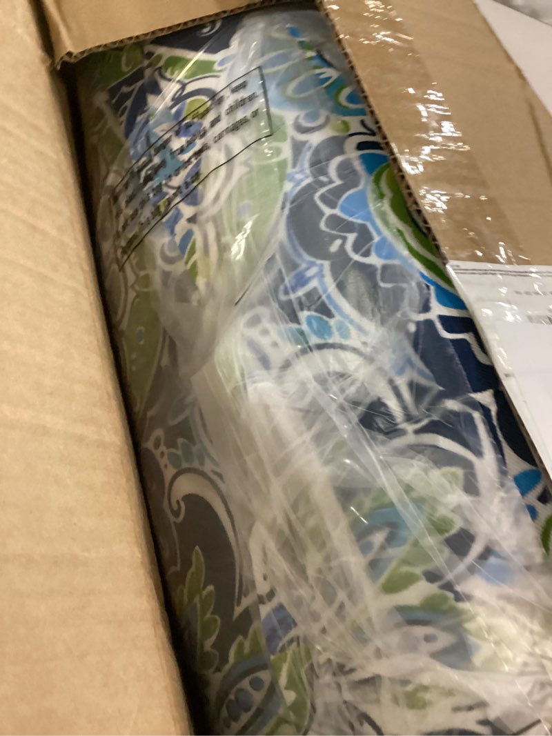 Condition photo showing Good Condition for magpie fabrics patio bench cushion 45"x18", indoor/outdoor non-slip water resistant long seat pads, tufted loveseat cushion for swing, settee, window, garden, wicker, front porch (paisley lapis green) paisley lapis green 45 x 18 x 5 in