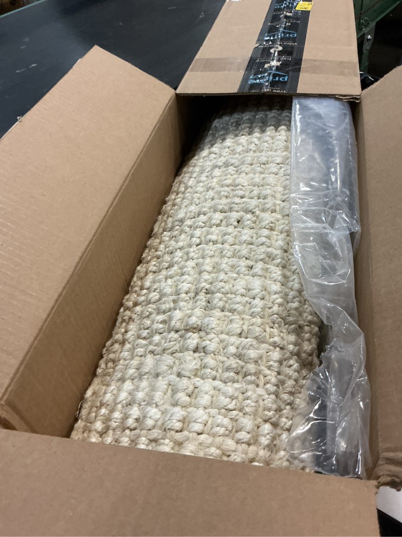 Condition photo showing Good Condition for jonathan y pata hand woven chunky jute light ivory indoor area rug, 3x5, bohemian, rustic, cottage, easy-cleaning for living room, bedroom, kitchen, non-shedding (nrf102b-3) light ivory 3' x 5' (rectangular)