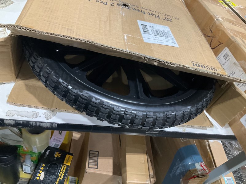 Condition photo showing Good Condition for gicool 20" flat free tire and wheel, with 3/4" & 5/8" bearing, 2.45" centered hub, replacement wheel for rubbermaid wheelbarrow, garden yard cart, 2 pcs