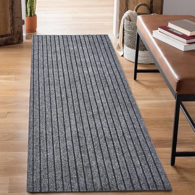 bestvue 3' x 6 runner rugs with rubber backing, outdoor indoor utility non slip carpet rug runner for hallway, custom size area rugs mat for entryway balcony patio kitchen garage stair laundry