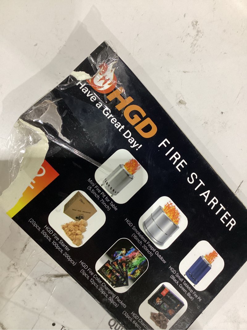 Condition photo showing Good Condition for hgd fire starter, mini natural fire starters for campfires, bbq grill, charcoal chimney, outdoor pit, indoor fireplace, wood stove - water resistant firestarter sticks - camping accessories essentials 32 mini pieces square