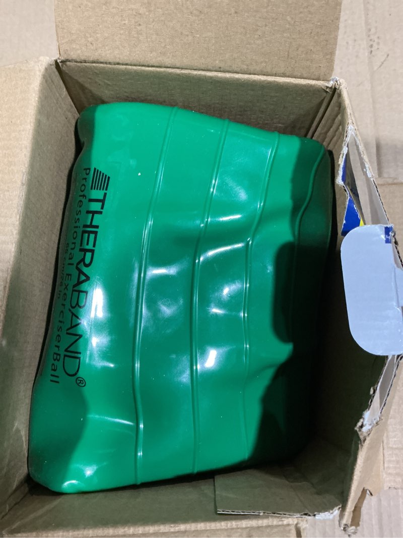 Condition photo showing Good Condition for THERABAND Exercise Ball, Stability Ball with 65 cm Diameter for Athletes 5'7" to 6'1" Tall, Standard Fitness Ball for Posture, Balance, Yoga, Pilates, Core, & Rehab, Green