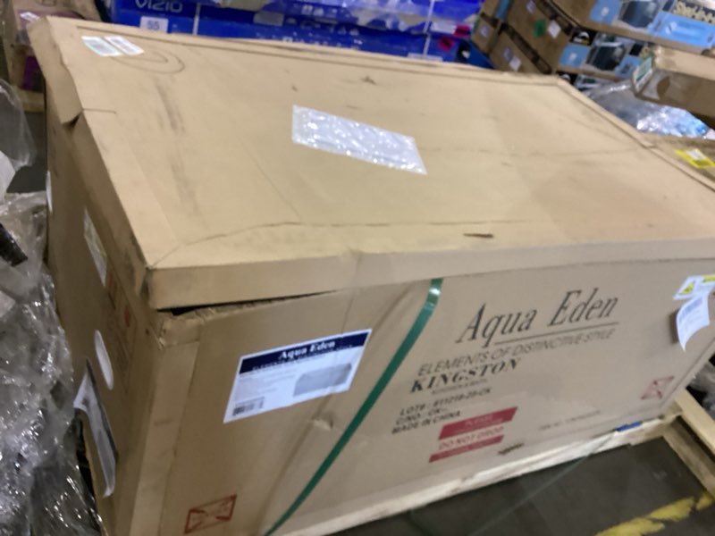 Kingston Brass VTAP543022R Aqua Eden Alcove Tub, White