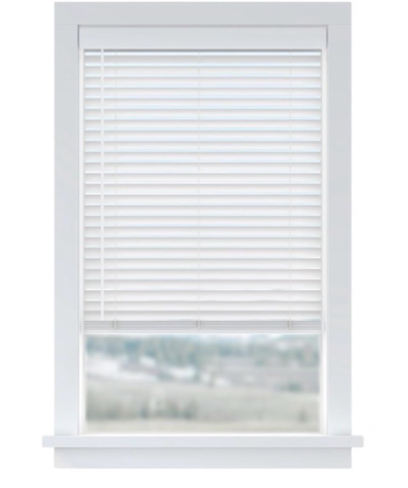Levolor Trim+go 2-in Cordless White Faux Wood Room Darkening Blinds - 36" X 64"