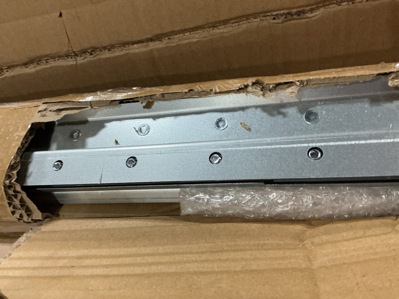 Condition photo showing Good Condition for strip curtain door hardware, galvanized steel commercial industrial mounting strip curtain door hanger kit for universal jamb frame or wall mount(8 foot)