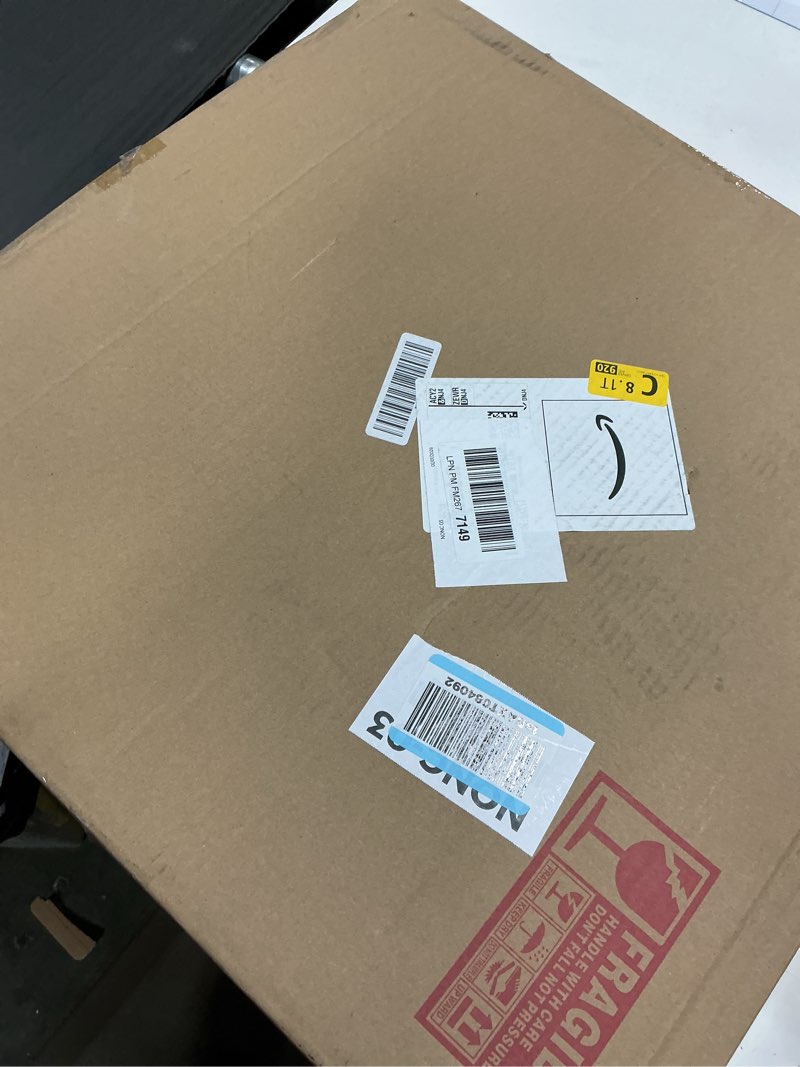 Condition photo showing Good Condition for Honiway Mirror Wall Decor 21 inch Rustic Wood Boho Aesthetic Mirror for Room & Home Decor Farmhouse Wall Decor at Living Room Bedroom Carbonized Black Carbonized Black 21 inch (1 pack)