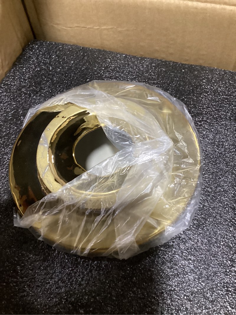 Condition photo showing As Is for ginger jars for home decor, white and gold vase, decorative ceramic ginger jar with lid, porcelain flower vase for centerpieces jarrones, storage jar, table center vase, temple jar(18in) 18 inch white and gold-01
