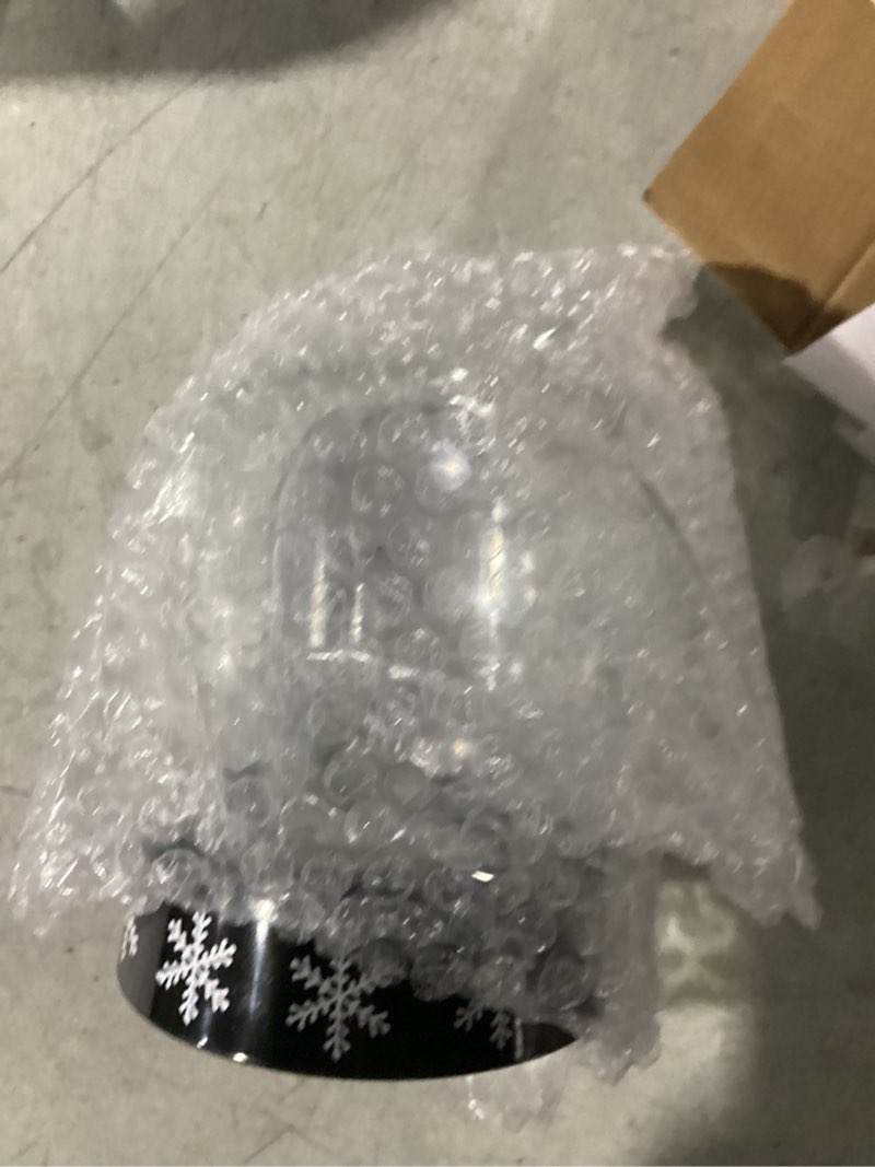 Condition photo showing New/Like New for Christmas Photo Snow Globe with Base Snow Globe Photo Frame Clear Plastic Snow Water Globe Picture Frame Christmas Crafts Double Sided Display for Xmas Home Decoration Gift(3 Pcs)