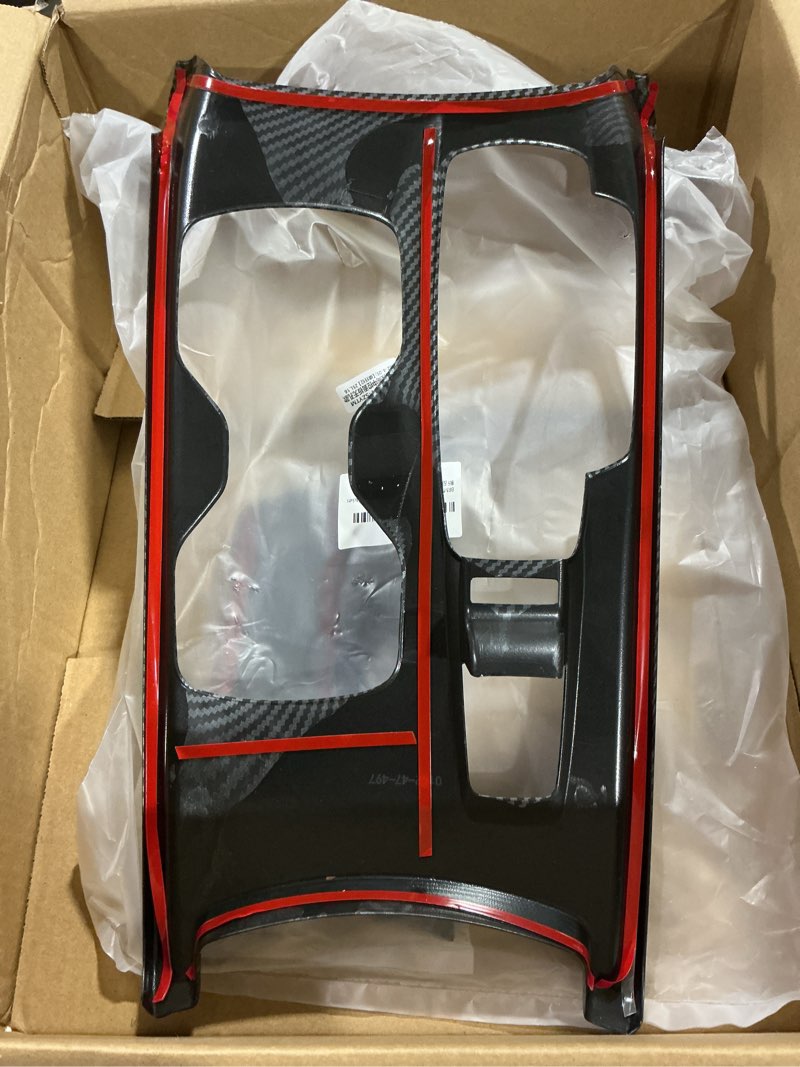 Condition photo showing As Is for gas version gear shift panel decals for honda accord 2018 2019 2020 2021 2022 10th gen accessories abs carbon fiber interior stickers gear shift, gas