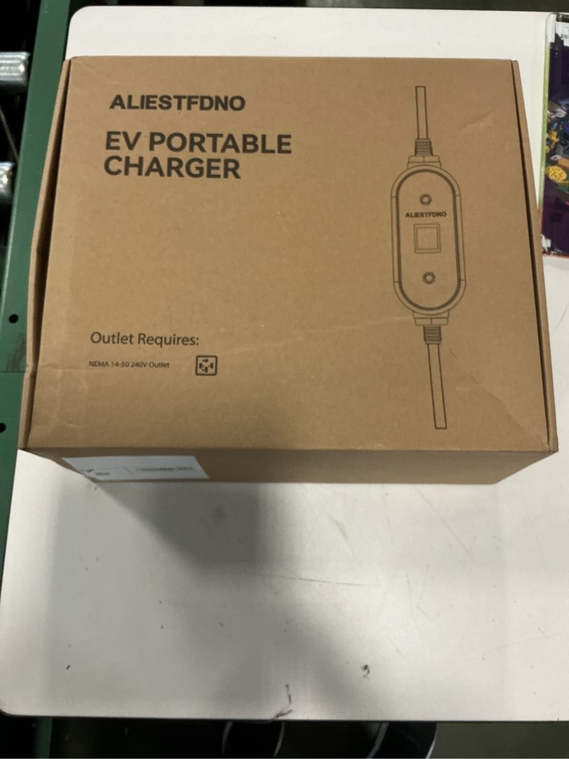 Condition photo showing New/Like New for Portable Level 2 EV Charger, 40A, 220-240V, with 25ft Charge Cable and NEMA 14-50 Plug, Adjustable Current/Delay Charging for Electric Car Charger