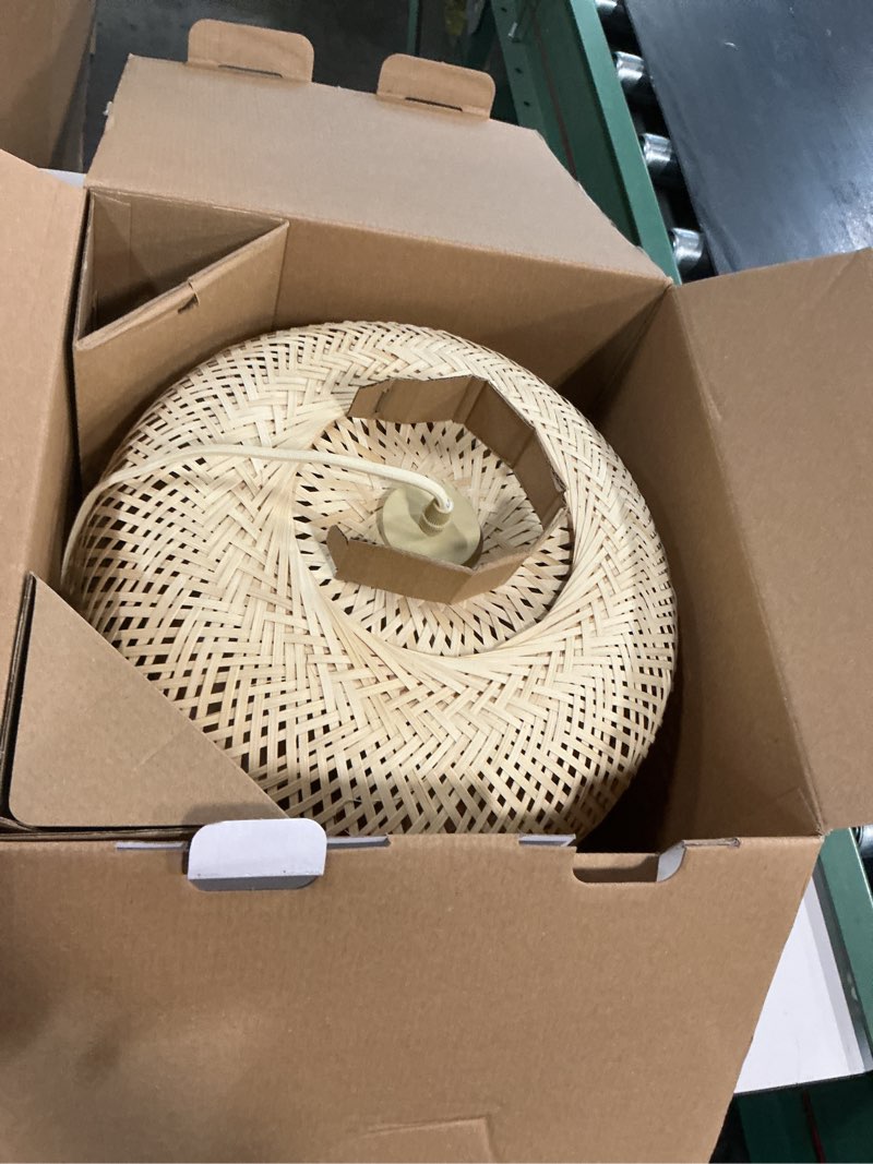 Condition photo showing New/Like New for bamboo woven pendant light - room essentials™