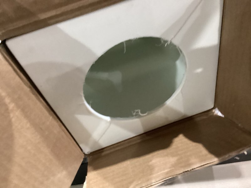 Condition photo showing As Is for (similar to not exact)mayne liberty lamp post - white - 9.5in l x 9.5in w x 72in h - fade resistant - polyethylene lamp post (5838-w) decorative sleeve only