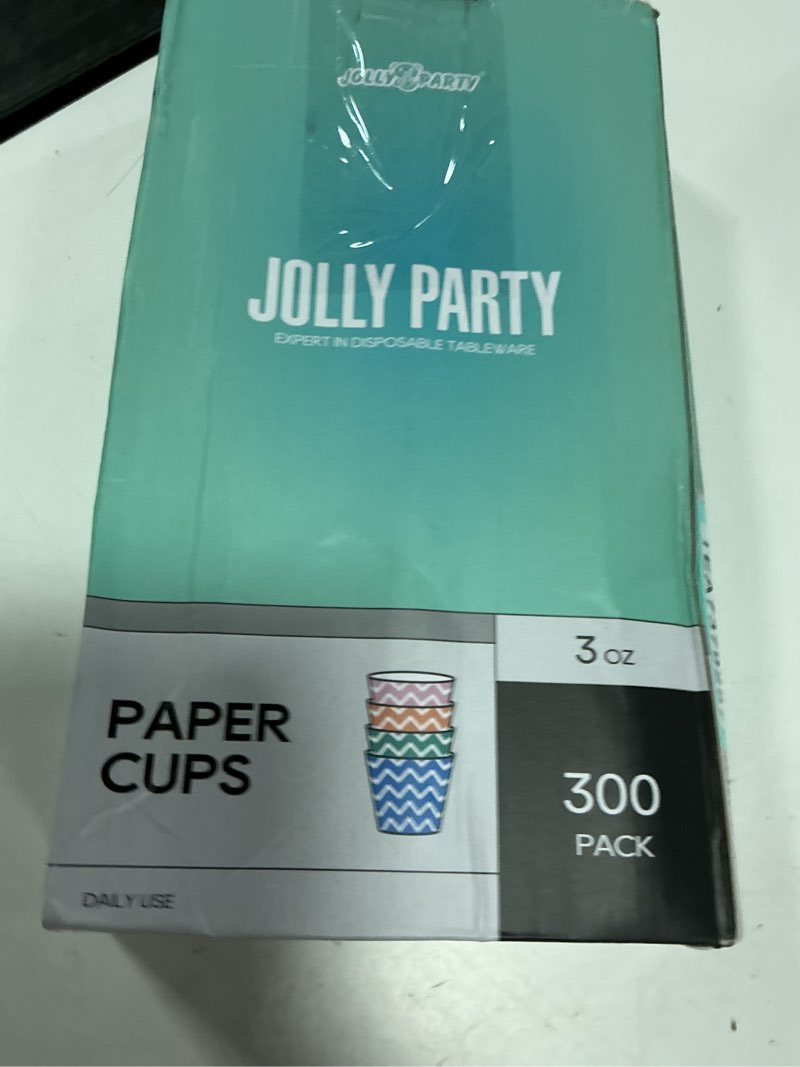 Condition photo showing New/Like New for [300pack] paper cups, 3oz disposable bathroom cups, mouthwash cup, cold disposable drinking cup for party, picnic, bbq, travel, and event (strip)