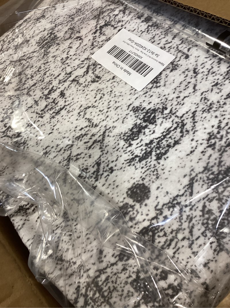 Condition photo showing Good Condition for 9x12 area rugs for living room, non slip machine washable vintage rugs, low pile lightweight large rug for bedroom, dining room, home office grey grey 9' x 12' (rectangular)